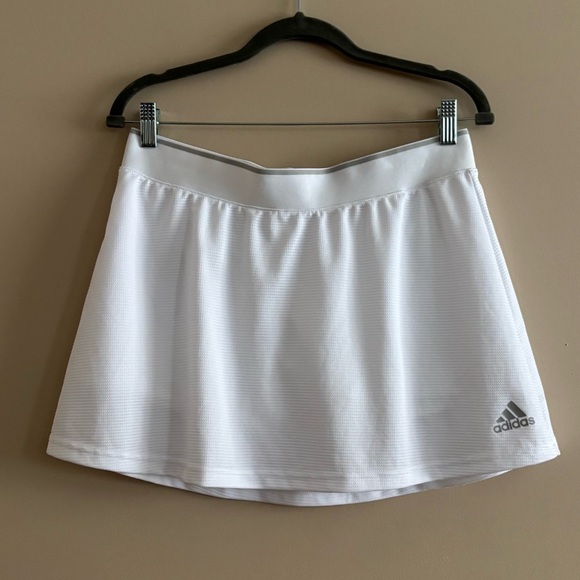 Adidas Sz L Aeroready Pro Athletic Skort White Tennis Golf Built-In Shorts - Picture 2 of 8